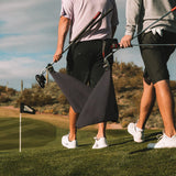 STICKIT Magnetic Towel, Black | 2-Pack | Industrial Strength Magnet for Strong Hold to Golf Carts or Clubs