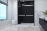 EUROTECH SHOWERS Classic 56-59" W x 72" H Semi-Frameless Double Sliding Glass Shower Door with 1/4" Clear Tempered Safety Glass (Chrome)