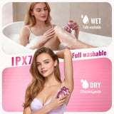 Flyant Electric Razors for Women Legs, 7D Rechargeable Body Shaver, IPX7 Waterproof Wet Dry Electric Shaver, Lady Hair Remover for Face Underarm Pubic, Pink
