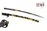 Hand Forged 1045 Carbon Steel Tomoe Blossom Katana Full Tang Sword
