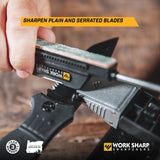 Work Sharp Precision Adjust Elite Knife Sharpener - Fixed Angle Sharpening System for Kitchen & Pocket Knives - Professional Guided Knife Sharpening Tool