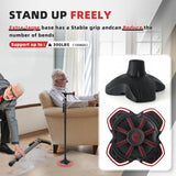 BigAlex Folding Walking Cane with Two Led Lights for Elderly Solid Base Adjustable Walking Stick with Carrying Bag for Men Women