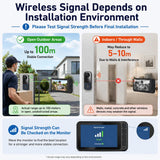 TKMARS Doorbell Camera Wireless No Subscription with 4.5" Monitor Screen