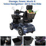 MobiCyc 32 Miles Heavy-Duty 4-Wheel Mobility Scooter for Seniors &Adults