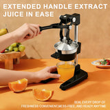 HLILBTE Cast Iron Citrus Juicer | Extra Large Commercial Grade Manual Hand Press with Stainless Steel Cup, Heavy-Duty Manual Juicer Press, Orange Crush Machine, Orange Juicer Squeezer, Easy Clean