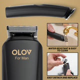 OLOV For Man Beard Trimmer, 21 Piece All-in-One Mens Grooming Kit and Hair Clipper, Nose, Ear, Body and Face, Electric Razor with USB Recharge Dock, Christmas Gift Wrapping
