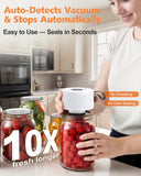 Auletor Electric Mason Jar Vacuum Sealer, [2026 Upgraded] One-Piece Handheld Vacuum Sealer Kit for Wide & Regular Mouth Jars, Portable Cordless Sealer for Food Storage, Homesteading & Meal Prep