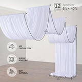 Party Village 60ftx40ft White Ceiling Curtain for Wedding Parties