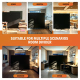Room Divider Panel, Siebwin 2 Panel Folding Privacy Screens with Wider Feet, 8 Ft Portable Room Partition for Room Separator