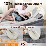 InnoTruth Air Mattress Queen with Built in Pump, Inflatable Mattress Blow up Mattress, Family Choice Award Winner, 18" Colchones Inflables Foldable Air Bed for Guest & Home, Ideal for Camping, 650lbs