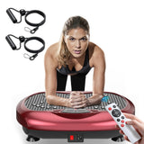 Natini Vibration Plate Exercise Machine - Whole Body Workout Vibration Platform Lymphatic Drainage Machine for Weight Loss - Red