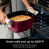 Foodi Possible 8.5QT Multi Cooker Electric Pot, 8-in-1 Programmable Slow Cooker, Sauté, Steam, Bake & Roast, Oven-Safe Nonstick Pot to 500°F, 1400W, Large Capacity (Cherry Tarte)