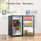 Techomey 3.2 Cu.Ft Mini Fridge for Bedroom, Small Refrigerator with Single Door & 7 Level Adjustable Thermostat, Mini Fridge for Office, Dorm, Apartment, Black