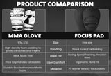 WYOX MMA Gloves Grappling Sparring, Boxing Gloves Men Women Muay Thai Martial Arts Training, Half Finger Adjustable Mitts Wrist Support Kickboxing Gloves, Cage Fighting Punching Bag Gloves WYOX