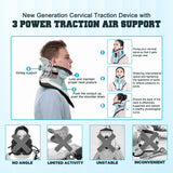 ALLILUYAA Cervical Neck Traction Device,Electric Air Pump Neck Stretcher Cervical Traction Device,with 3 Power Traction and 8 Airbag Support,Neck Brace which Decompresses the Neck and Relieves