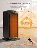 SANVINDER Space Heater, 1500W Space Heaters for Indoor Use Electric Heater for Bedroom, ECO Thermostat 90° Oscillating 24H Timer, Fast Heating, Remote Control, Safe for Home Office Room