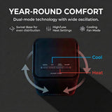 EdenPURE GEN70 Portable Infrared Heater and Cooler – 950W PTC Infrared Heat, Oscillating Swivel Fan, 2 Heat Settings + Cooling - Safe for Pets Kids, Personal Space Compact for Desk, Bedroom or Travel