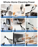CYK Steam Mops for Floor Cleaning, 12 in 1 Handheld Steam Cleaner for Home, Floor Steamer for Hardwood Floors and Tile(Grey-grey)