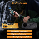 Blackview Fort 5 Slim Rugged Phone, 4G T-Mobile, 10.7mm 248g, Android 16 Smartphone, 12GB RAM + 24GB Expansion, 256GB, 108MP Night Vision, 6.78" 120Hz, IP68/IP69K, 120Hz, 5000mAh