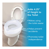 Carex Raised Toilet Seat with Extra Wide Opening - Toilet Seat Riser and Handicap Toilet Seat, White, 1 Count