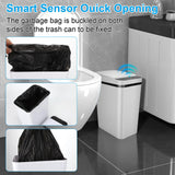 2 Pack Bathroom Trash can,Smart Touchless Trash Can,Automatic Motion Sensor Trash Bin with Lid