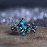 Kite Cut Topaz Wedding ring set (Topaz)