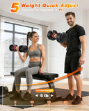 XDDIAS Adjustable Dumbbell Set of 2, 25/55/80LB Dumbbell Set-Fast Adjust Weights Set, 5/10/16 in 1 Free Weights Dumbbells Set with Anti-Slip Metal Handle, Compact Size (25LBS)