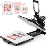 Whubefy Heat Press 15x15 Slide Out, Industrial-Quality Clamshell Sublimation Heat Transfer Machine