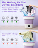 16L Portable Washing Machine, Large Capacity Compact Laundry Machine of Underwear, Baby Clothes, Socks, 3 Cleaning Modes Suitable for Small Clothes, Foldable Design for Hotel, Home,Apartment,Campain ﻿