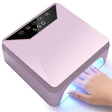 GiGiBright 78W UV LED Nail Lamp with Adjustable Telescopic Stand, Corded Nail Dryer for Gel Nails, 39 LEDs, 30/60/99/180s Timers, Removable Base for Home & Salon