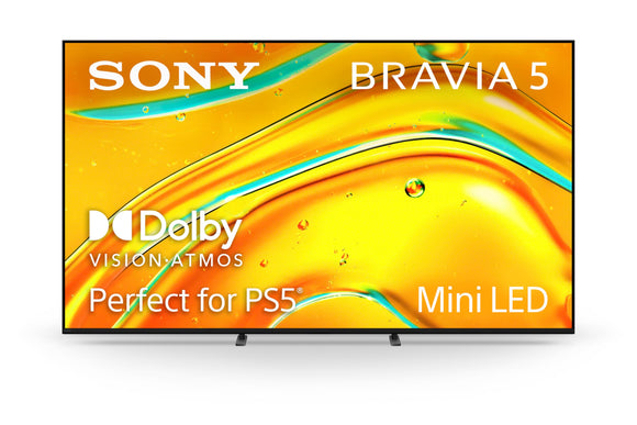 Sony BRAVIA 5 75 Inch TV, Mini LED, 4K Smart Google TV, XR Processor with AI Technology,120hz Television (2025)