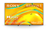 Sony BRAVIA 5 75 Inch TV, Mini LED, 4K Smart Google TV, XR Processor with AI Technology,120hz Television (2025)