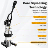 YDXHXH Manual Cast Iron Juicer with Stainless Steel Cup -Heavy-Duty Lemon Squeezer for Maximum Juice Yield & Effortless Cleaning Dishwasher Safe Ideal for Home Kitchens, Restaurants & Lemonade Stands