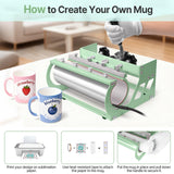 5 in 1 Heat Press Machine 12x15 inch Sublimation Heat Press 360° Swing Away Heat Transfer Digital T-Shirt Pressing with 30OZ 20OZ Tumbler Press