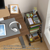 keomaisyto 6-Tier Standing File Organizer for Office Organization, Under Desk File Holder with Sliding Mesh Paper Letter Trays