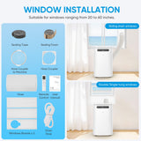 12000 BTU Portable Air Conditioners for Room Cooling up to 500 Sq. Ft, 3-IN-1 Quiet Portable AC Unit with Dehumidifier Fan, Remote Control, Smart Sleep Mode, 24H Timer, Windows Kit Included