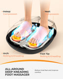 CooCoCo Upgraded Shiatsu Foot Massager - FSA Eligible, Foot Massager for Plantar Fasciitis & Neuropathy, HSA Feet Massager with Heat, Foot Warmer for Women Men, Foot Pain Relief, Home Office Use