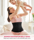Gotoly Waist Trainer for Women Corset Shapewear Tummy Control Faja Body Shaper Postpartum Segmented Waist Cincher(Black,Small)