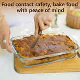 Yiyiring 4 Pcs 1.5 Quart Glass Baking Dish for Oven Oblong Glass Loaf Pan Rectangular Clear Casserole Dish for Cooking Lasagna Kitchen Baking Bakeware Set Oven Microwave Refrigerator Dishwasher Safe