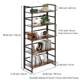 Multifunctional Folding Bookshelf, No-Assembly Plant Stand Storage Rack Shelves for Home Office
