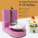 ZAWAYINE Cake Decorating Machine Automatic Cake Frosting Machine Cake Frosting Machine Automatic Frosting Turntable With Graduated Scraper 60-320RPM Electric Cake Turntable For 4-12 Inch Cake (Pink)
