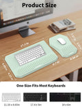 3-in-1 Ergonomic Keyboard Stand with Wrist Rest & Mouse Pad Set,Light Green