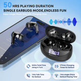 Wireless Earbuds, Bluetooth 5.4 Headphones HiFi Stereo/Crystal Clear, Black