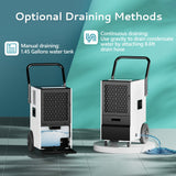 EUHOMY 160 Pints Commercial Dehumidifier for Basement,Large Dehumidifier for Basement With Drain Hose,Timer and 4 Wheels,Industrial Dehumidifiers for Flood Repair,Drying Basement,Warehouse and Factory