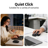 INFINMIND Ergonomic Wireless Bluetooth Mouse with 6 Programmable Buttons(Mac/Windows), Multi-Device, Flying Scroll & Side Wheel, 5 Level DPI, Rechargeable Silent Mice for Laptop, PC, Tablet, MacBook.