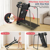Redliro Treadmill for Seniors Slow Walking - 0.3mph Start, Front & Long Handrails - Foldable Recovery Flat Treadmill for Elderly