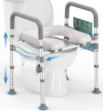 Toilet Seat Risers for Seniors, FSA/HSA Eligible Adjustable Raised Toilet Seat with Handles HOMLAND