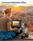 SAIJI Laptop Lap Desk with External Monitor Holder Fits Up to 17" Laptops
