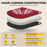 Cushions for Dining Chairs, Soft and Comfortable Textured Foam Kitchen Chair Pads with Ties and Non-Slip Backing