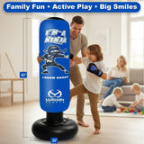 Marwan Sports Ninja Kids Punching Bag — Inflatable Sensory Toy & Birthday Gift for Boys & Girls Ages 4-12, 63" Freestanding 5-in-1 Kit, Indoor Apartment-Quiet Sensory-Friendly Active Play